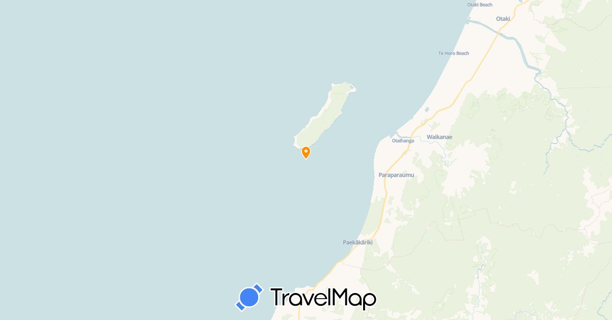 TravelMap itinerary: hitchhiking in New Zealand (Oceania)